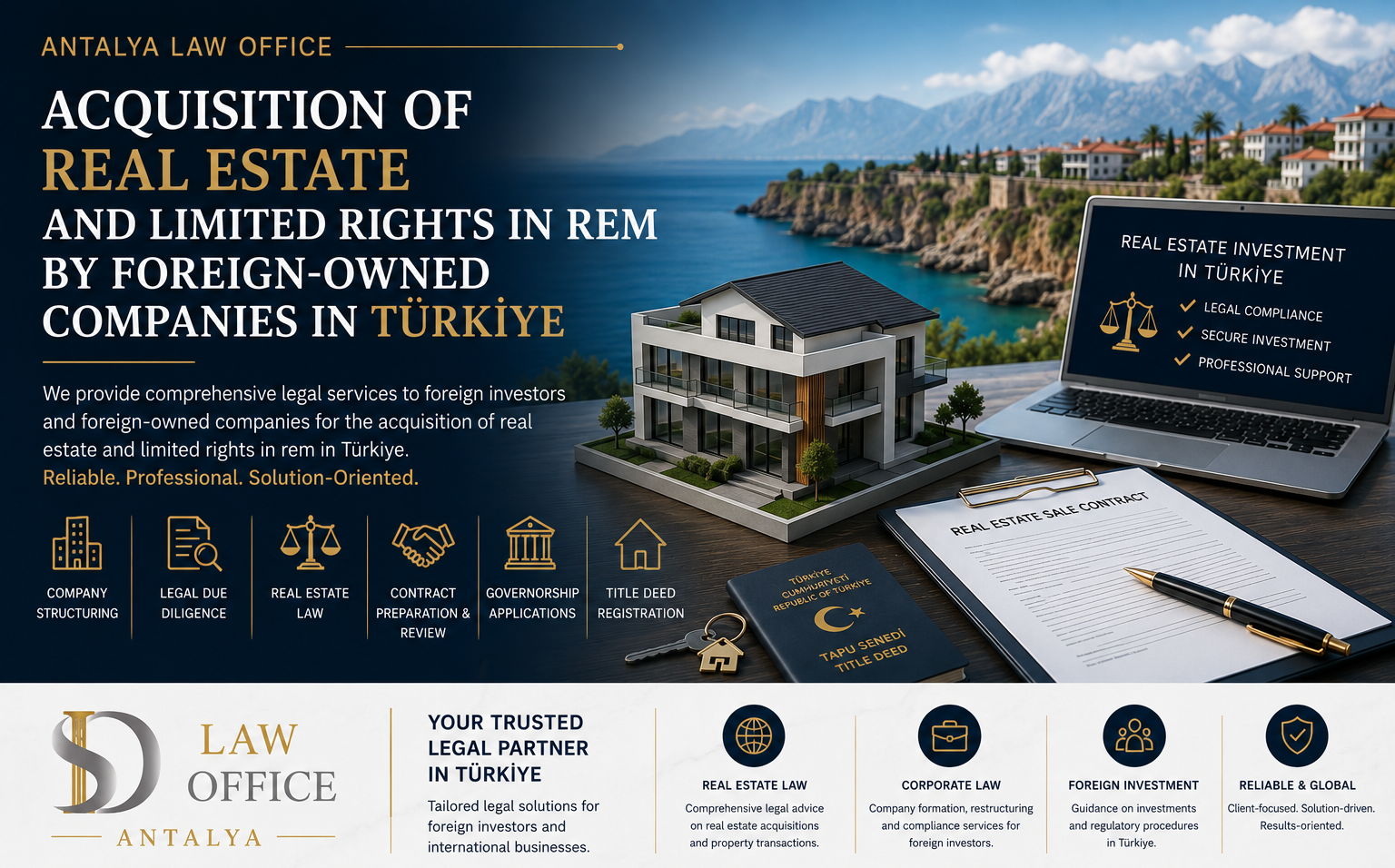 Foreign-Owned Companies Buying Property in Türkiye | Antalya Lawyers